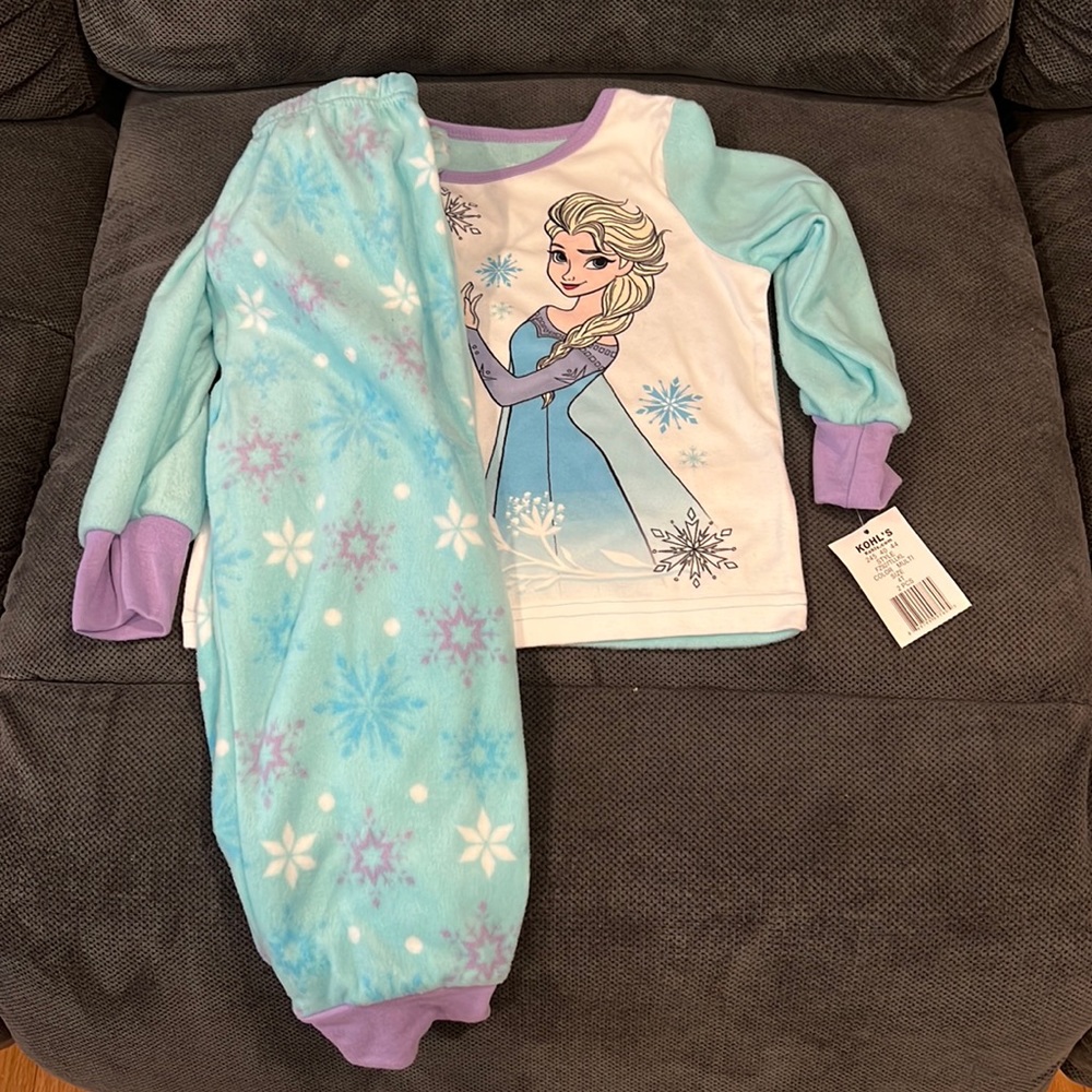 4T girls fleece pajama Frozen new with tags